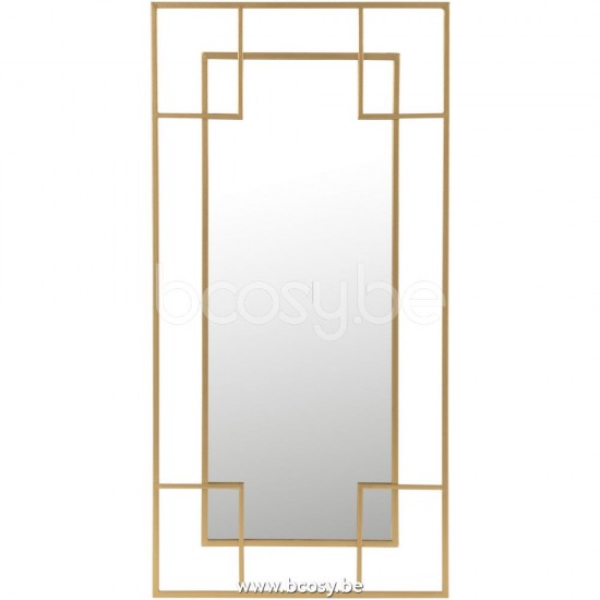 Jline Espejo Lineas Metal Cristal Oro