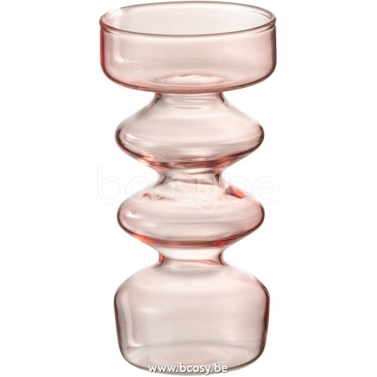 vases Jolipa J Line Jline Vase Luna Verre Rose Small