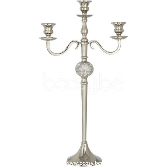 J Line Jline Candlestick On Foot Diamond Sphere Aluminium Silver candleholders candle holders candlesticks