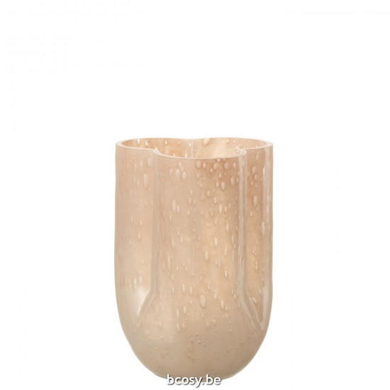 J Line vases Jolipa Vase Trikkie Verre Beige.