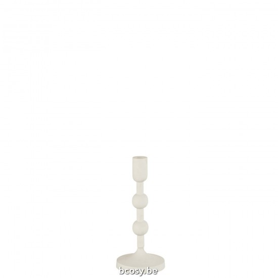 Jline Candelabro Bolas De Aluminio Blanco Large.