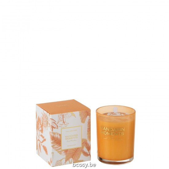 J Line bougies parfumées Jolipa Bougie Mandarin Moments Cire Orange Large 70H.