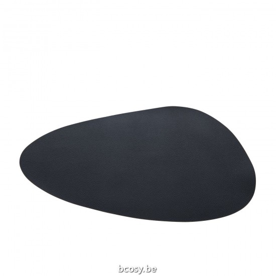 J Line textiles Jolipa Set De Table Pierre Pvc Noir.