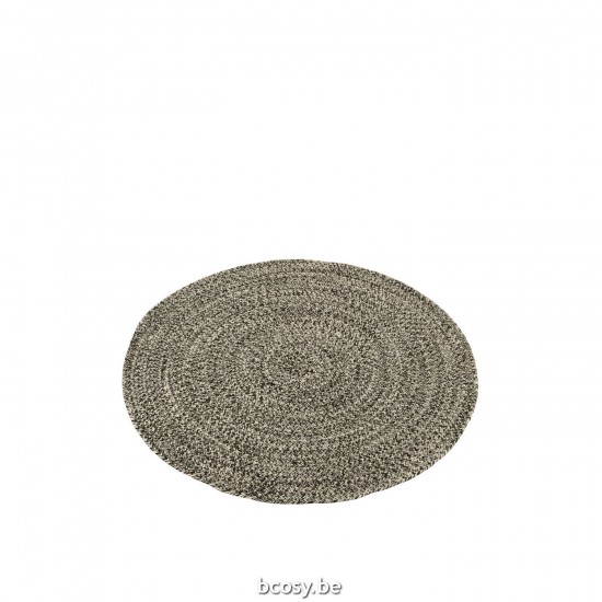 J Line Carpet Miami Outdoor Poly Black White Small fabric.