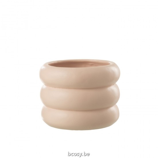 J Line cachepots de fleur Jolipa Cachepot Anneau Ciment Beige Medium.