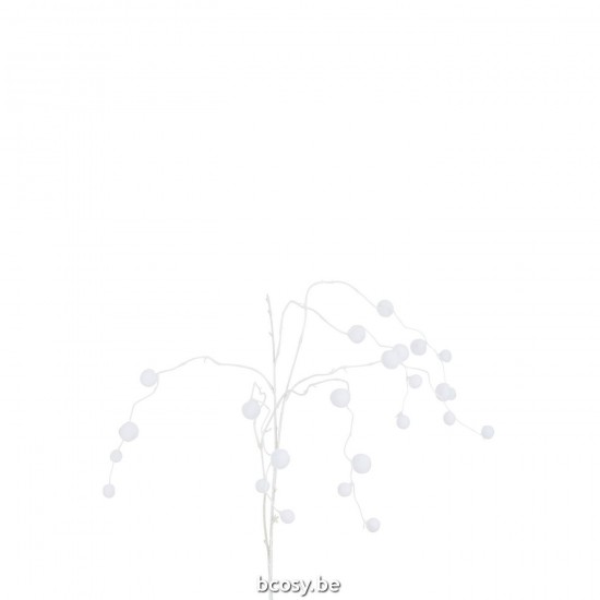J Line Branch Weeping Pompoms Plastic White Christmas branches.
