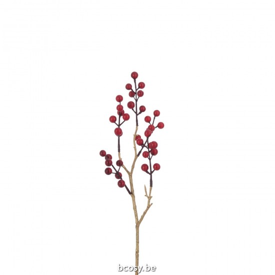 J Line Branch Berries Plastic Red Gold Christmas branches.