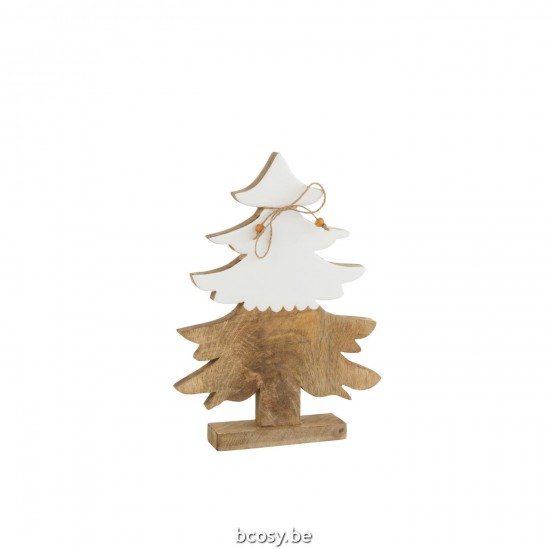 J Line Tree Rope Wood White Natural Large x mas christmas trees on foot.