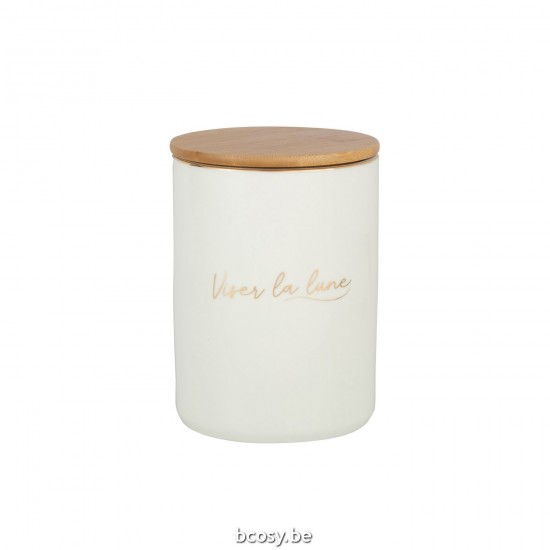 J Line Storage Jar Porcelain Viser La Lune White Gold crockery series Dinnerware.