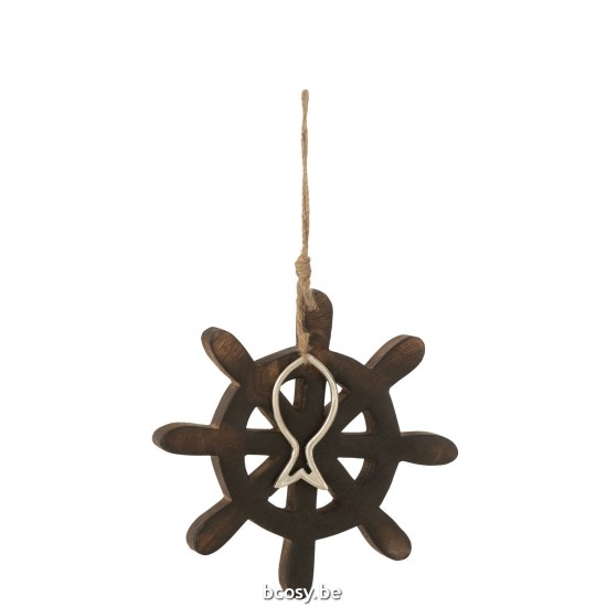 Jline Fisch Mangoholz Dunkel Braun Large hanger haenger.