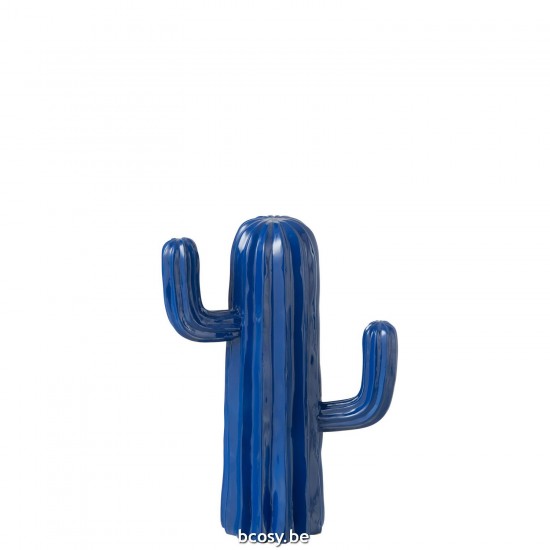 J Line statuettes Jolipa Cactus Polyresine Bleu Small.