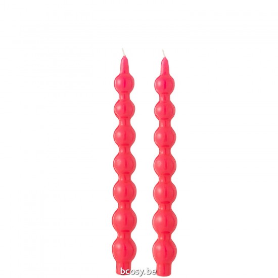 J Line Box 2 Candle Gourd Fuchsia 5H candles.