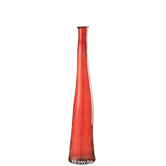 J Line Vase Noah Glass Red Medium large vases Tall vases High vases.