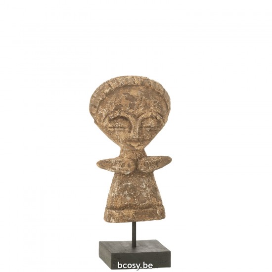 Jline Statue Ying Albasiaholz Naturell Large Orientalische Skulpturen.