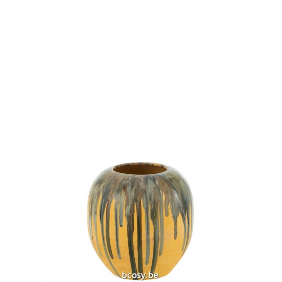 J Line cachepots de fleur Jolipa Cachepot Peinture Ligne Ceramique Mix S.