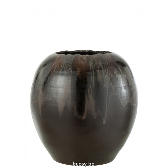 Jline Übertopf Keramik Braun Large blumentopf blumentoepfe blumenhalter.