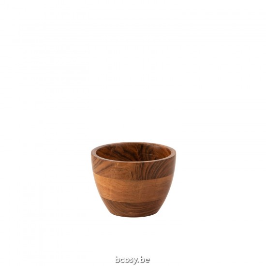 J Line Bowl Kota Acacia Wood Dark Natural Small bowls.