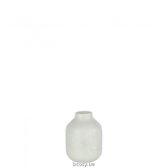 J Line bouteilles Jolipa Vase Bouteille Marbre Blanc Large.