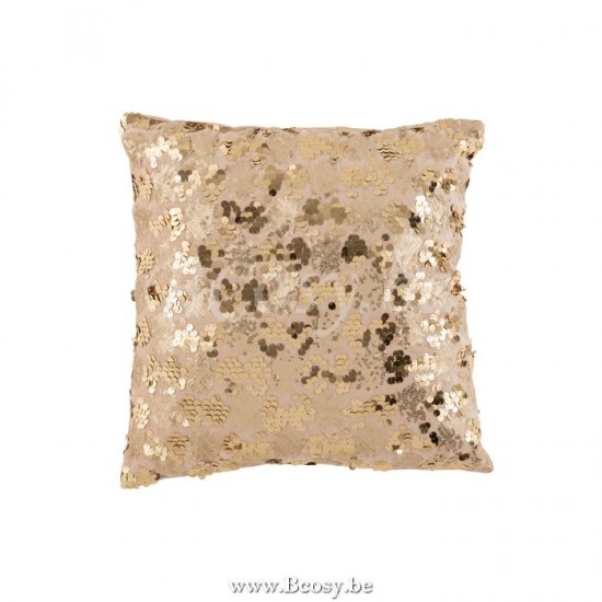 J Line Jline Kissen Paillette Velours Champagne Beige kissen