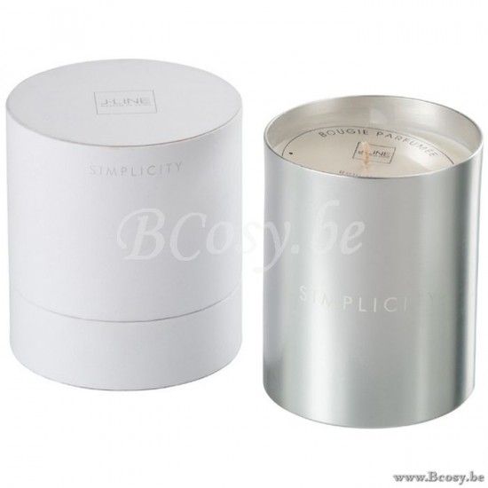 Jline Vela Perfumada Simplicity Cera Blanco Plata 70U