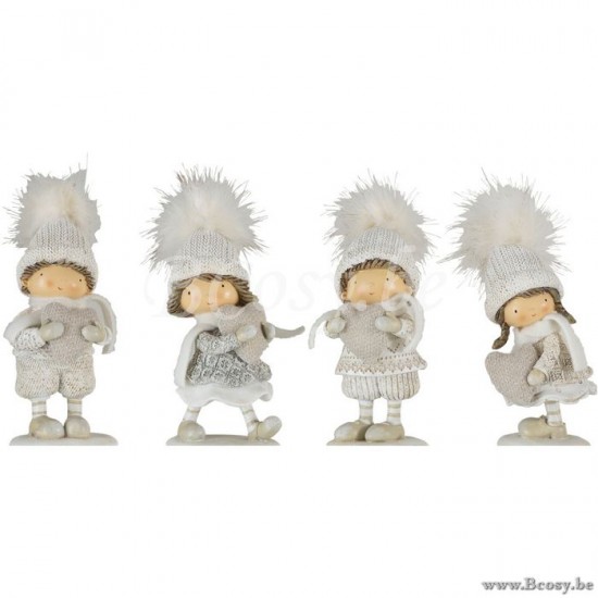 enfants hiver Jolipa Jline Enfant Hiver Coeur Resine Blanc Assortiment De 4
