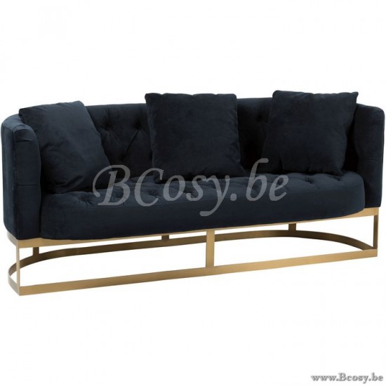 canapés fauteuils 2 deux personnes avec boutons Jolipa Jline Fauteuil Boutons 2 Coussins Wilson 2 Personnes Velours Metal Bouleau Anthracite Or