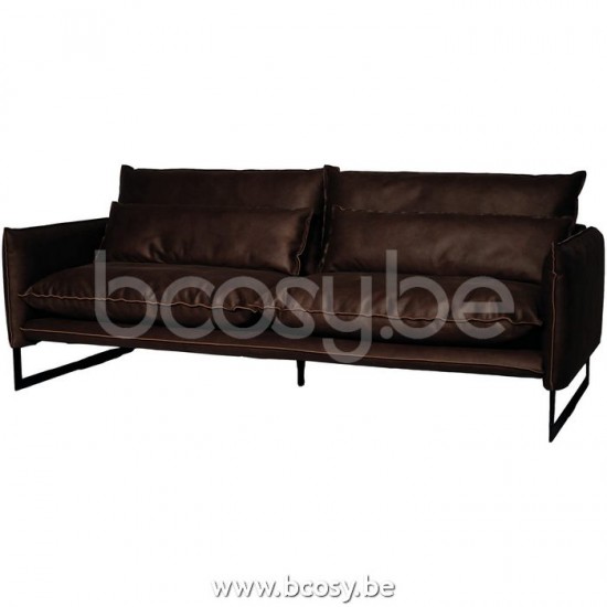 Lifestyle SOFA 3-ZITS MILAN MERSEY DARK BROWN 6 B220/H88/D100 Lifestyle94 SOFA 3-ZIT MILAN MERSEY DONKERBRUIN 6 B220/H88/D100