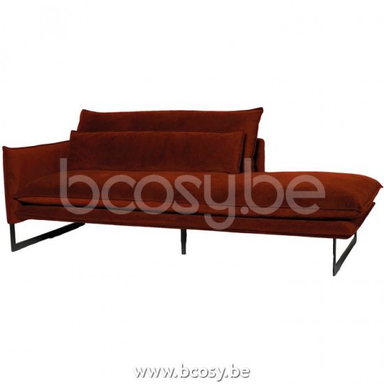 Lifestyle CHAISE LONGUE RECHTS MODEL MILAN SEVEN COPPER 126 B215/H88/D100 Lifestyle94 DAGBED LINKS MILAN SEVEN KOPER 126 B215/H88/D100