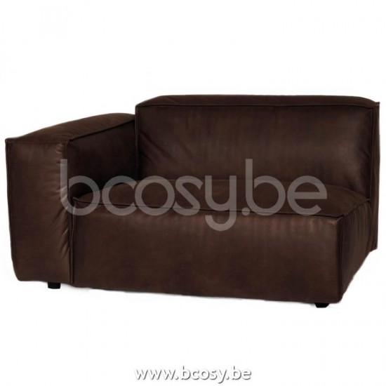 Lifestyle 1,5 ZITTER ARMLEUNING LINKS VERONA MERSEY DARK BROWN 6 B128/H75/D104 Lifestyle94 1,5 ZITTER ARM LINKS VERONA MERSEY DONKERBRUIN 6 B128/H75/D104