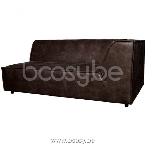 Lifestyle BANKSTEL 2,5-ZITS ARMLEUNING RECHTS BELLARIA MERSEY DARK BROWN 6 B173/H73/D95 Lifestyle94 2,5 ZITTER ARM RECHTS BELLARIA MERSEY DONKERBRUIN 6 B173/H73/D95