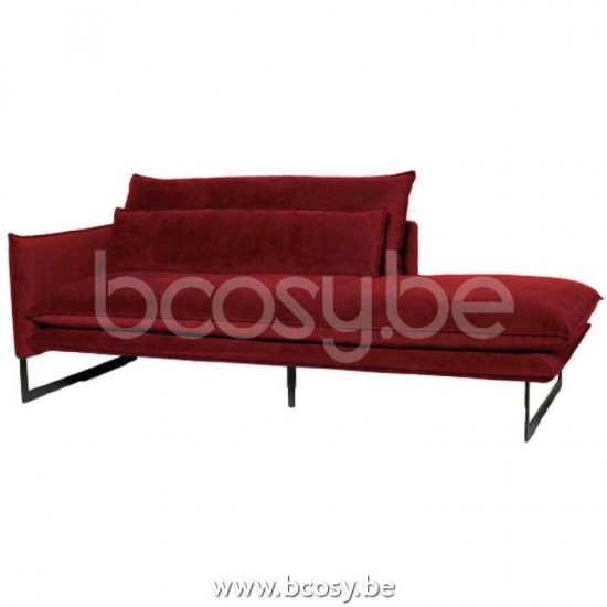 Lifestyle CHAISE LONGUE RECHTS MODEL MILAN SEVEN SCARLET 141 B215/H88/D100 Lifestyle94 DAGBED LINKS MILAN SEVEN SCHARLAKENROOD 141 B215/H88/D100