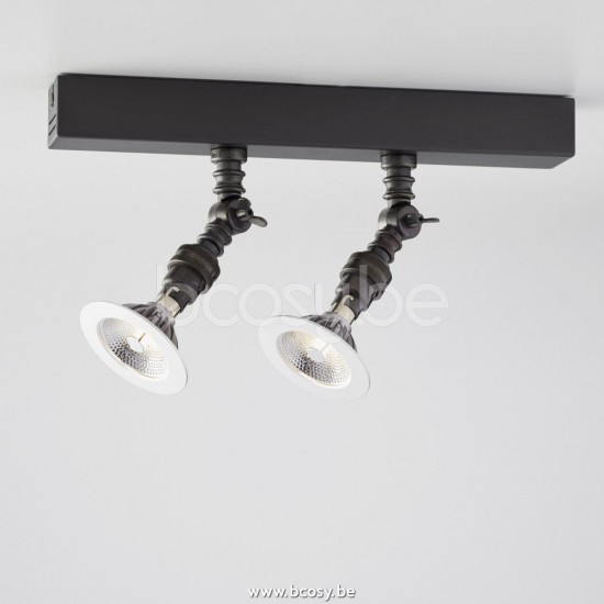 Tekna Nautic LILLEY SPOT ON RAIL-LED 300mm with 2 spots-donker brons.