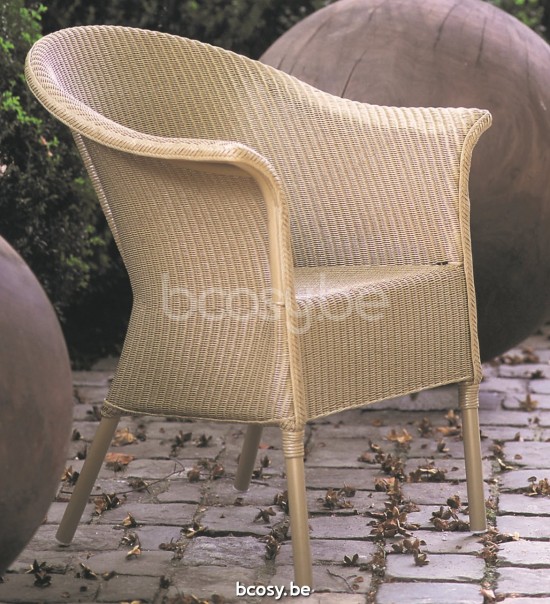 Vincent Sheppard Monte Carlo fauteuils de jardin avec accoudoirs Lloyd Loom Blanc cassé.