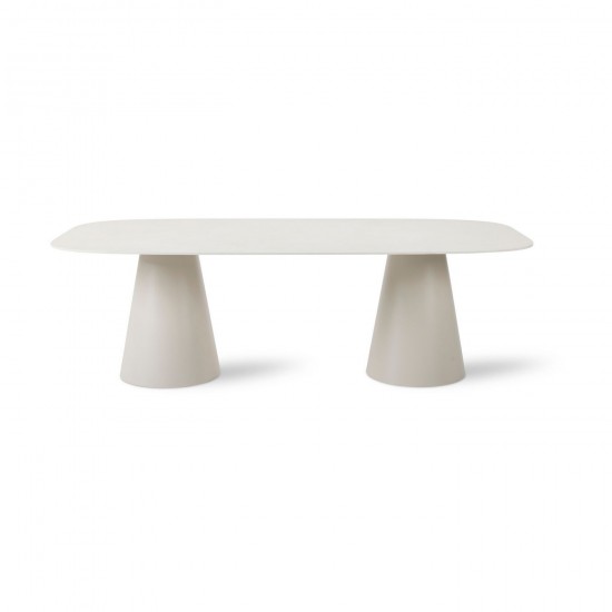 Vincent Sheppard Sandro tables de jardin Cadre en Aluminium Blanc dune 240x120.