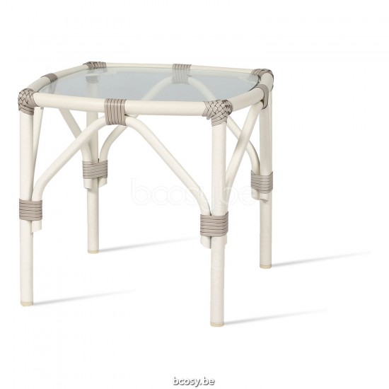 Vincent Sheppard Lucy Tables d'appoint de jardin Cordon en osier Blanc cassé Polyéthylène.