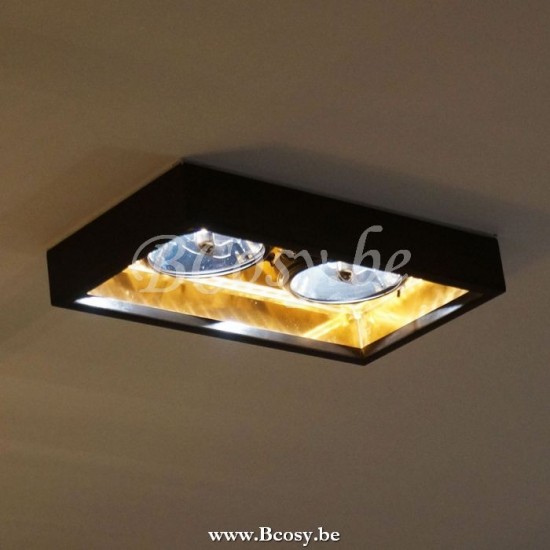 Authentage Qbri Q-Bri centonze semi recessed 2L - 33 x 18 cm Bronze QCE0L2S33.