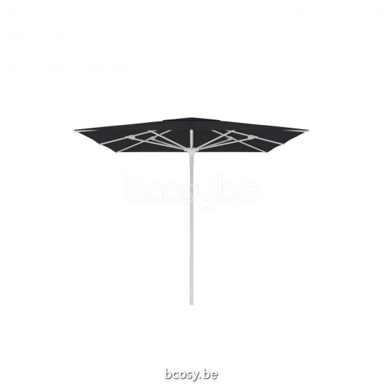 Jardinico AMALFI 250x250 Square Centerpost Parasol Pole White Canopy Gasoline - Nero Sunbrella.