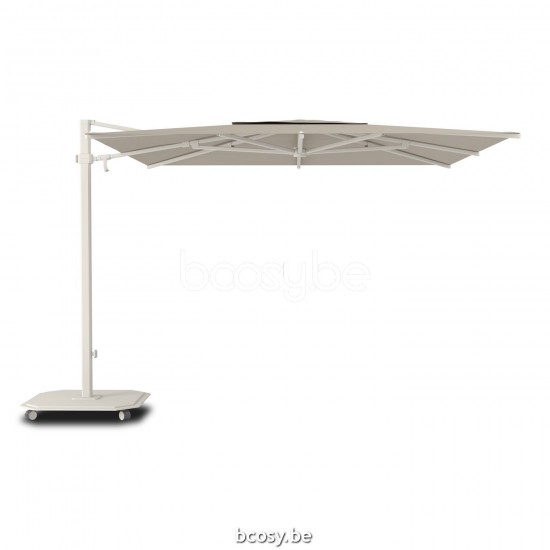Jardinico CARACTERE JCP301 300x300 Square Sidepost Cantilever Free Pole Mast Floating Parasol 3x3 Pole Mast Post Linen Powder Coated Aluminium| Canopy-fabrics Cotton Sunbrella Plus Marine.