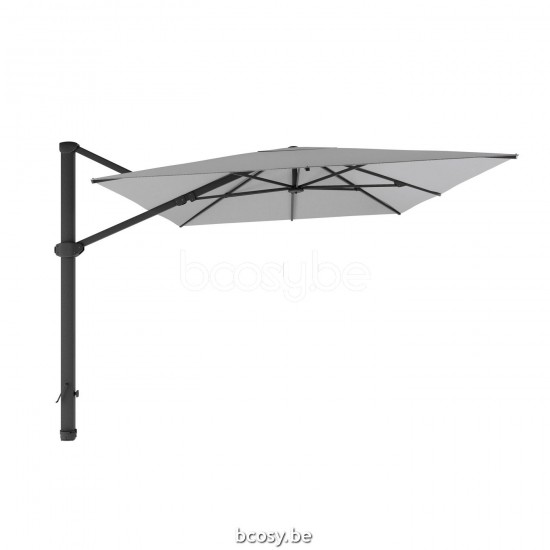 Jardinico LIMA 300x400 Rectangular Cantilever Parasol Pole Black Canopy Gris Nature Classic-Acryl solids.