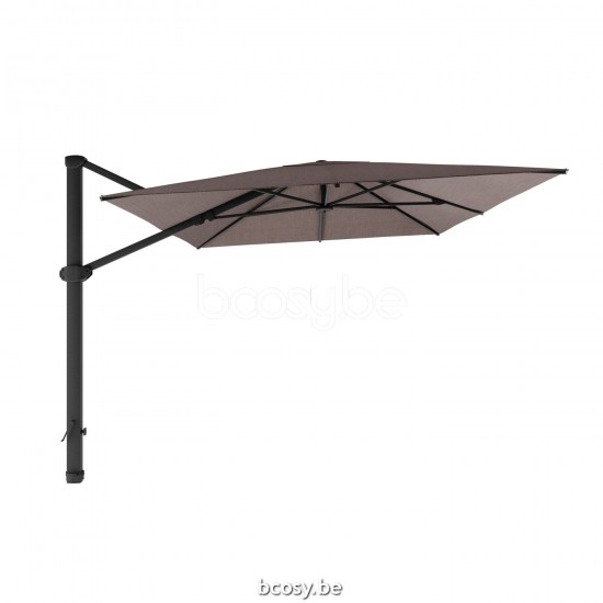 Jardinico LIMA 300x400 Rectangular Cantilever Parasol Pole Black Canopy Walnut Sunbrella.