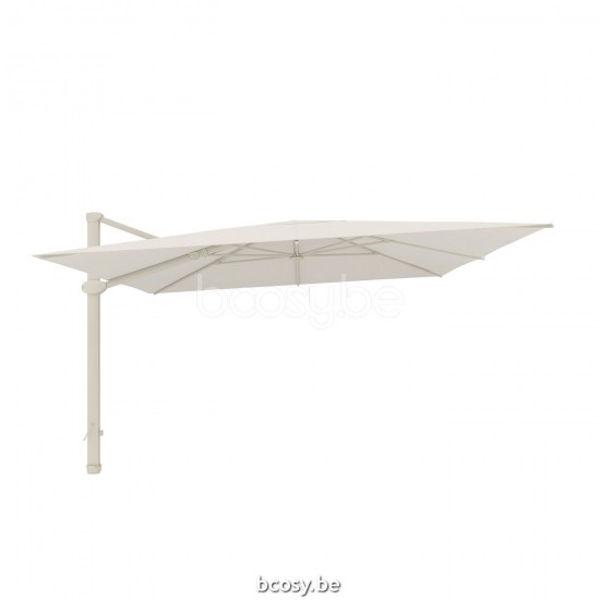 Jardinico LIMA 400x400 Square Cantilever Parasol Pole Linen Canopy Natural Classic-Acryl solids.