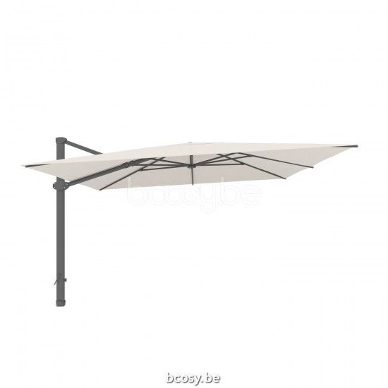 Jardinico LIMA 400x400 Square Cantilever Parasol Pole Anthracite Canopy Natural Classic-Acryl solids.