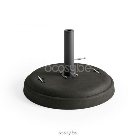 Jardinico TULI Pied De Parasol Rond 50 Kg Black Concrete.