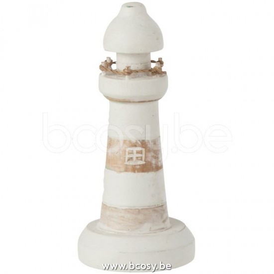 J Line Jline Vuurtoren Albasia Hout White Wash Small