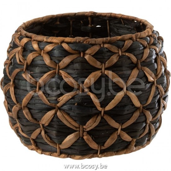 Jline Korb Roni Kugel Wasserhyazinthe Schwarz Braun Small lagerkorb lagerkoerbe.