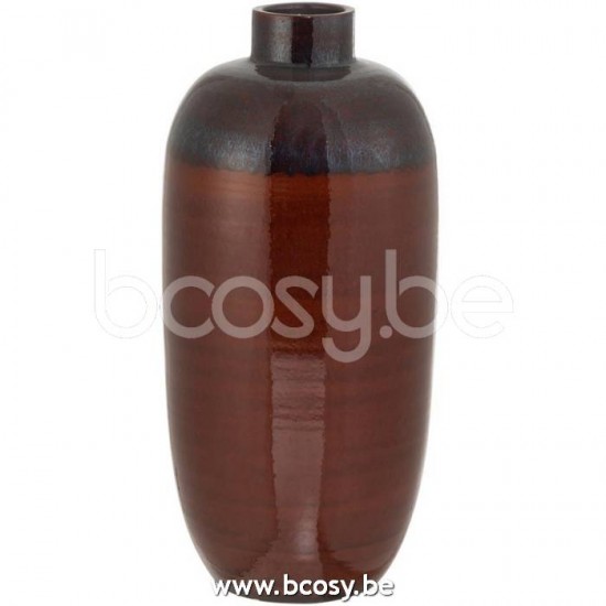 J Line Jline Vase Border Neck Ceramic Black Blue Red Medium