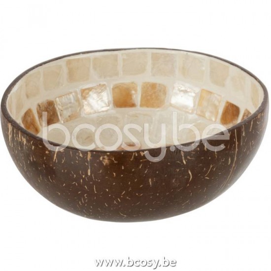 J Line Jline Half Coconut Ball Nuye Nut Paint Beige Brown bowls