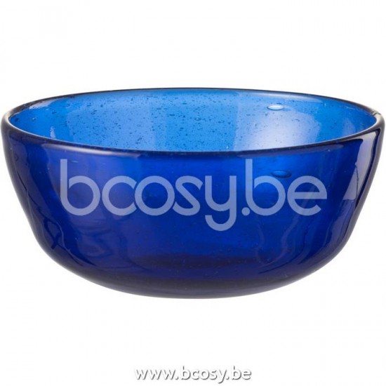 J Line Jline Dish Lisboa Glass Blue bowls round dish