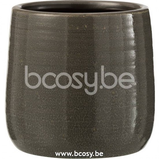J Line Jline Flowerpot Regular Ceramic Grey Small flowerpots