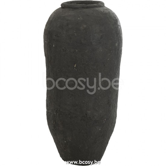 J Line Jline Vase Pappmache Schwarz Large vases